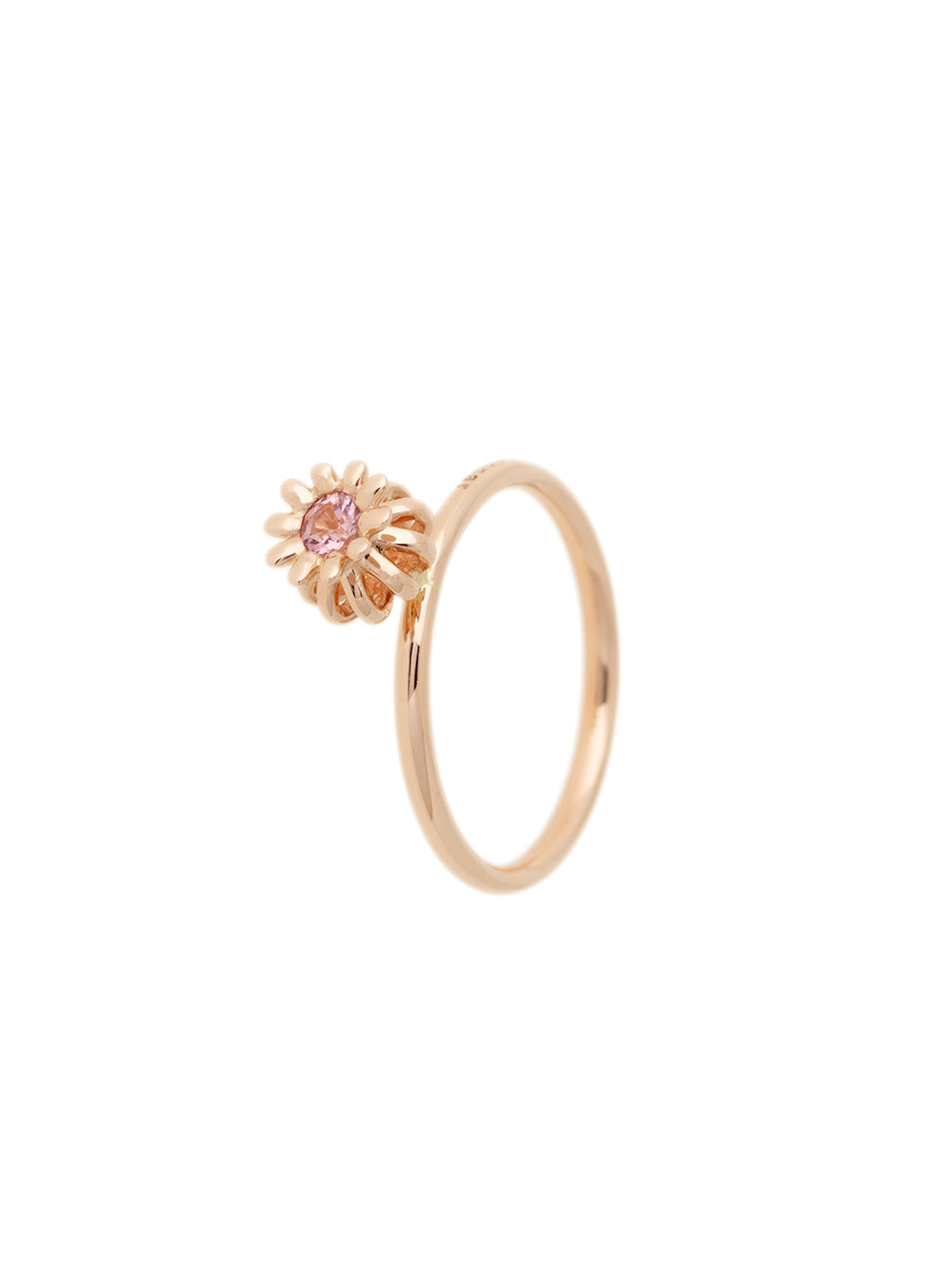 18K ROSE GOLD & TOURMALINE POPPY RING