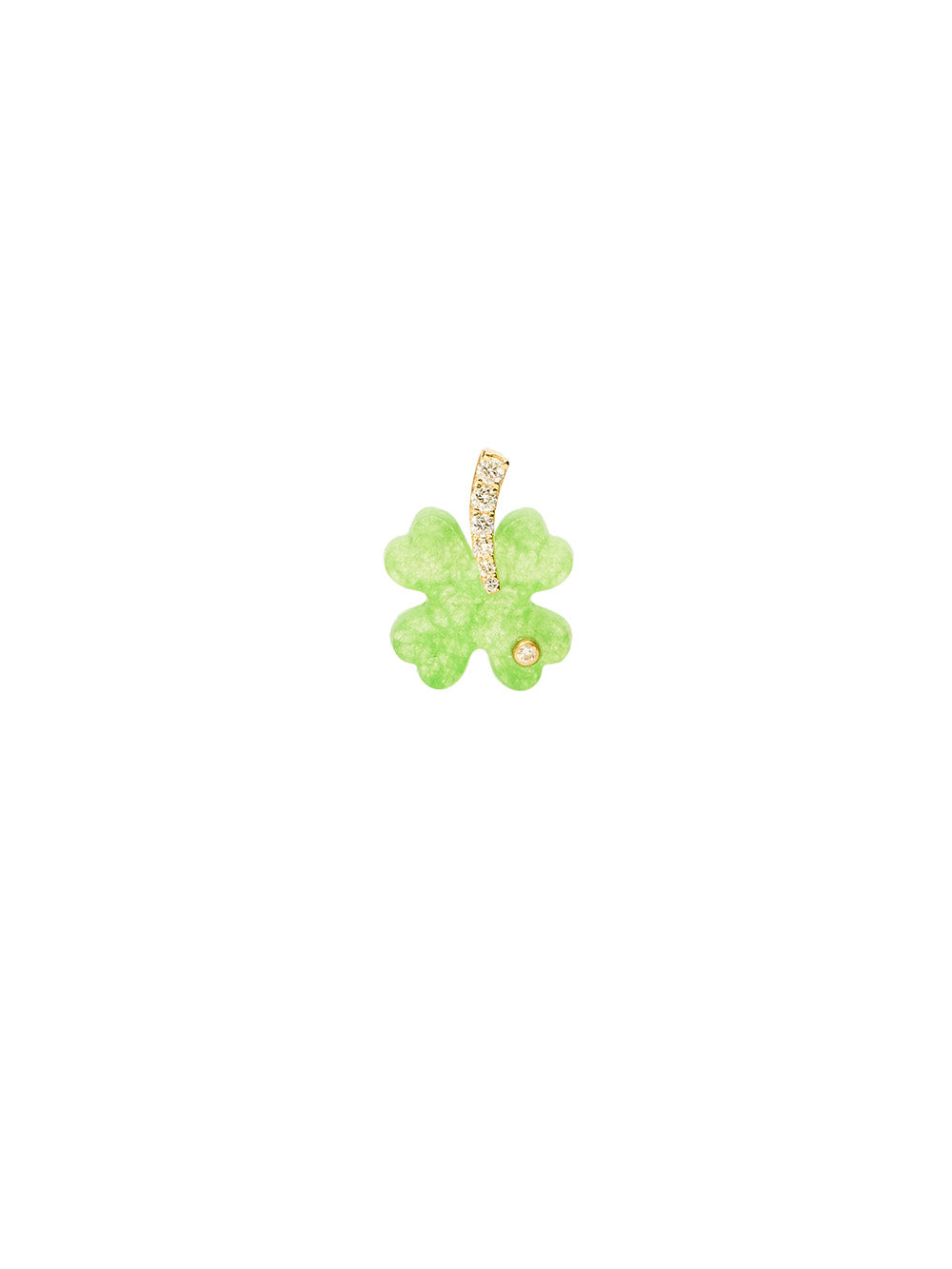 PENDENTIF CLOVER MEDIUM AGATE VERTE