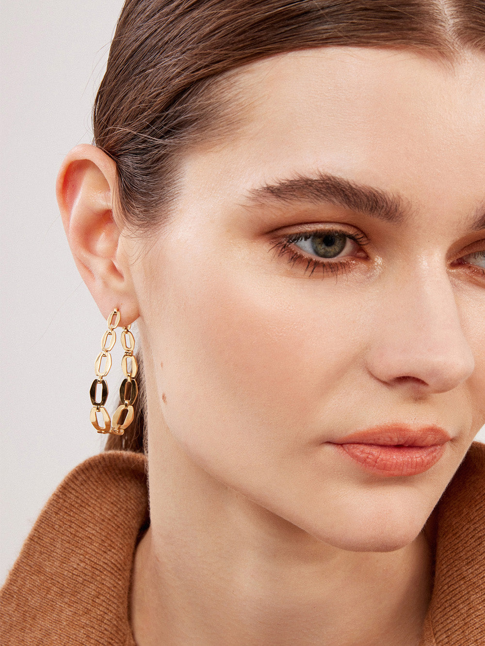 BOUCLES D'OREILLES CHAINE OVALE