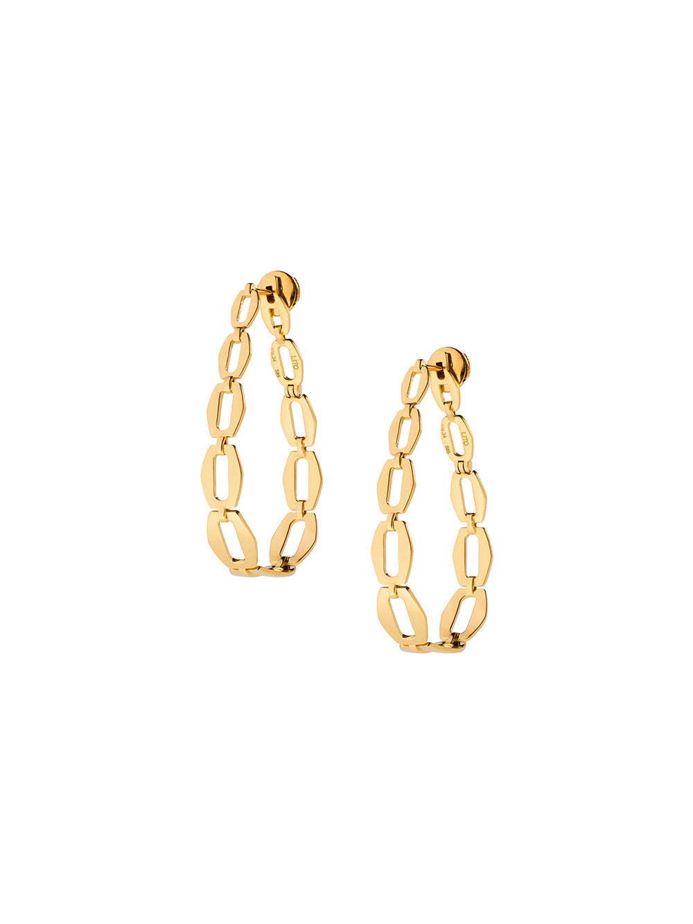 BOUCLES D'OREILLES CHAINE OVALE
