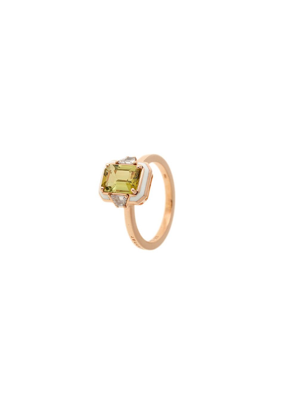 GEMMA RING WITH GREEN TOURMALINE & DIAMONDS