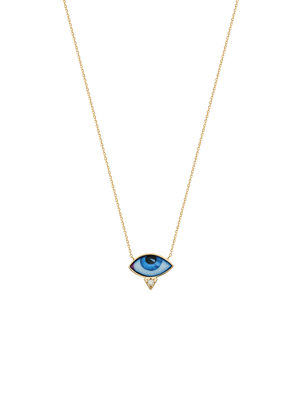 SMALL BLUE NECKLACE OJ14K