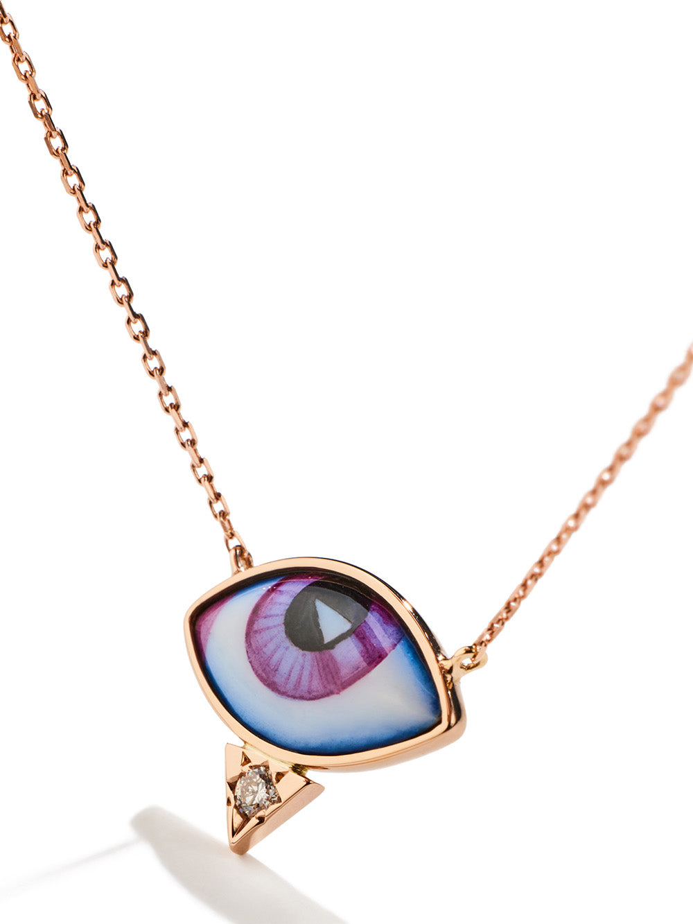 COLLIER PETIT MAUVE DIAMANT