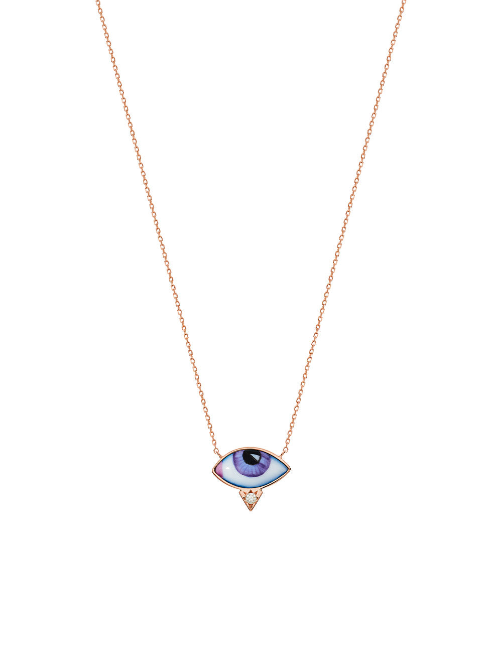 COLLIER PETIT MAUVE DIAMANT