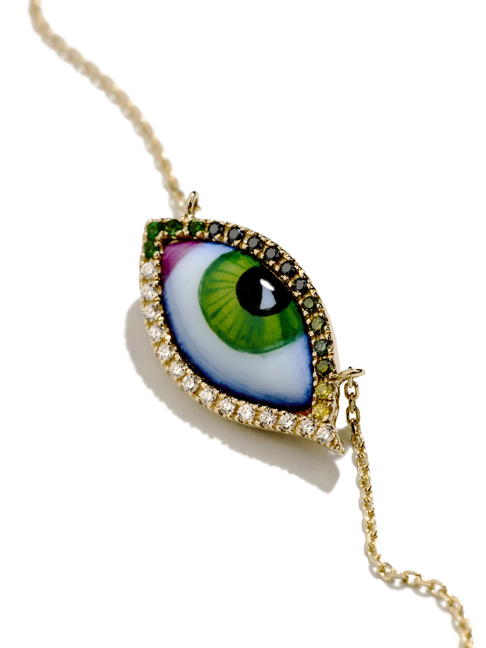 SMALL GREEN DIAMOND & TSAVORITE NECKLACE
