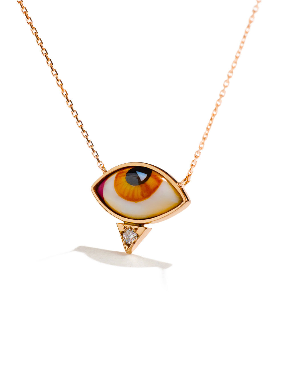 EYE NECKLACE SMALL AMBER DIAM