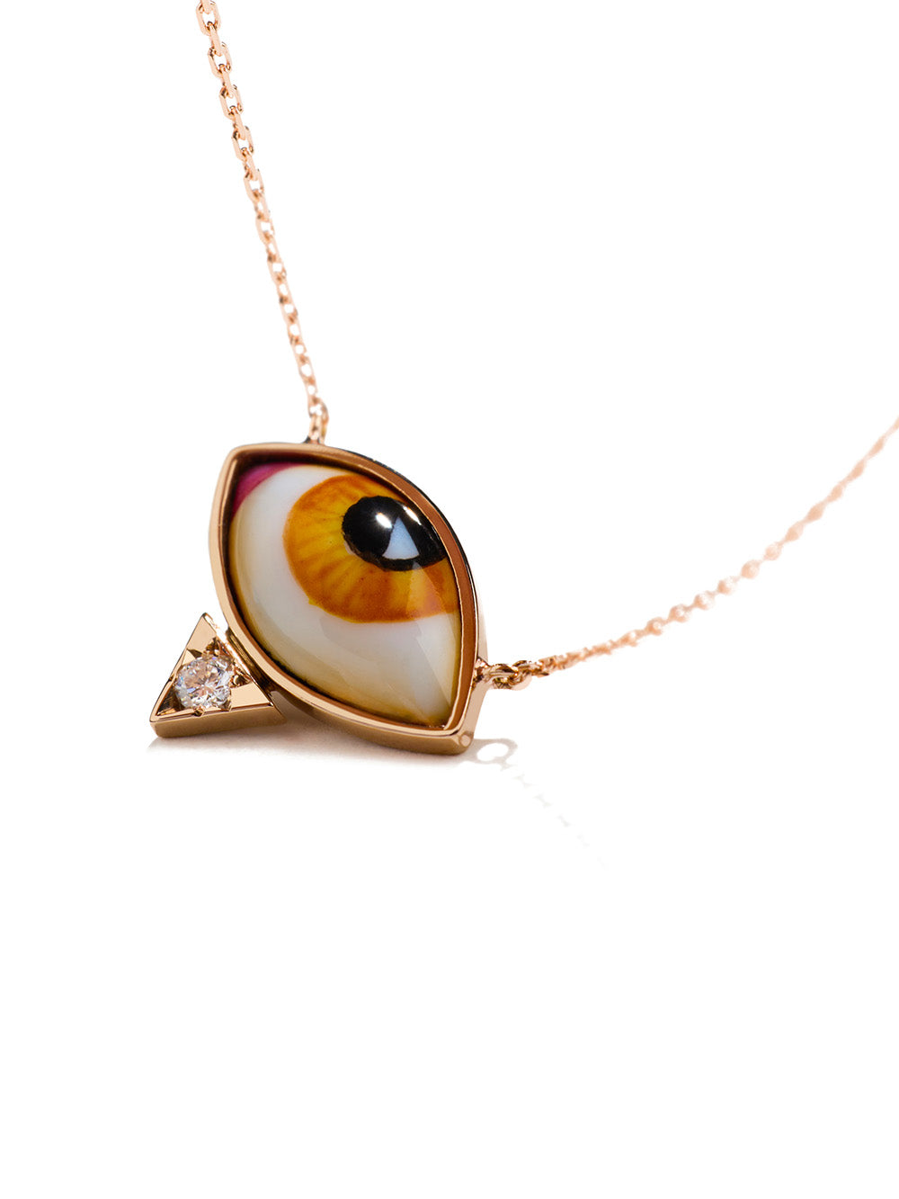 EYE NECKLACE SMALL AMBER DIAM