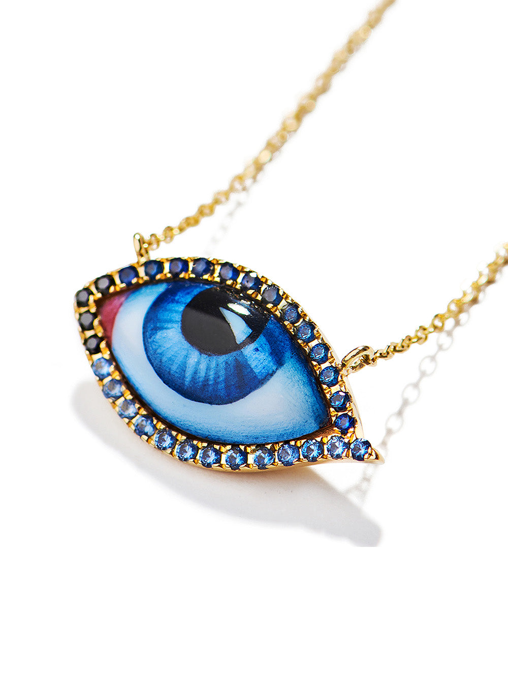 SMALL BLUE DIAMOND & SAPPHIRE NECKLACE