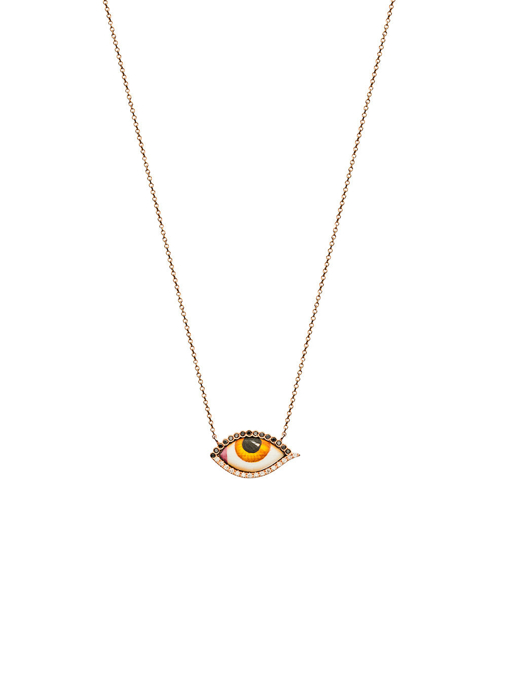 SMALL AMBER DIAMOND NECKLACE