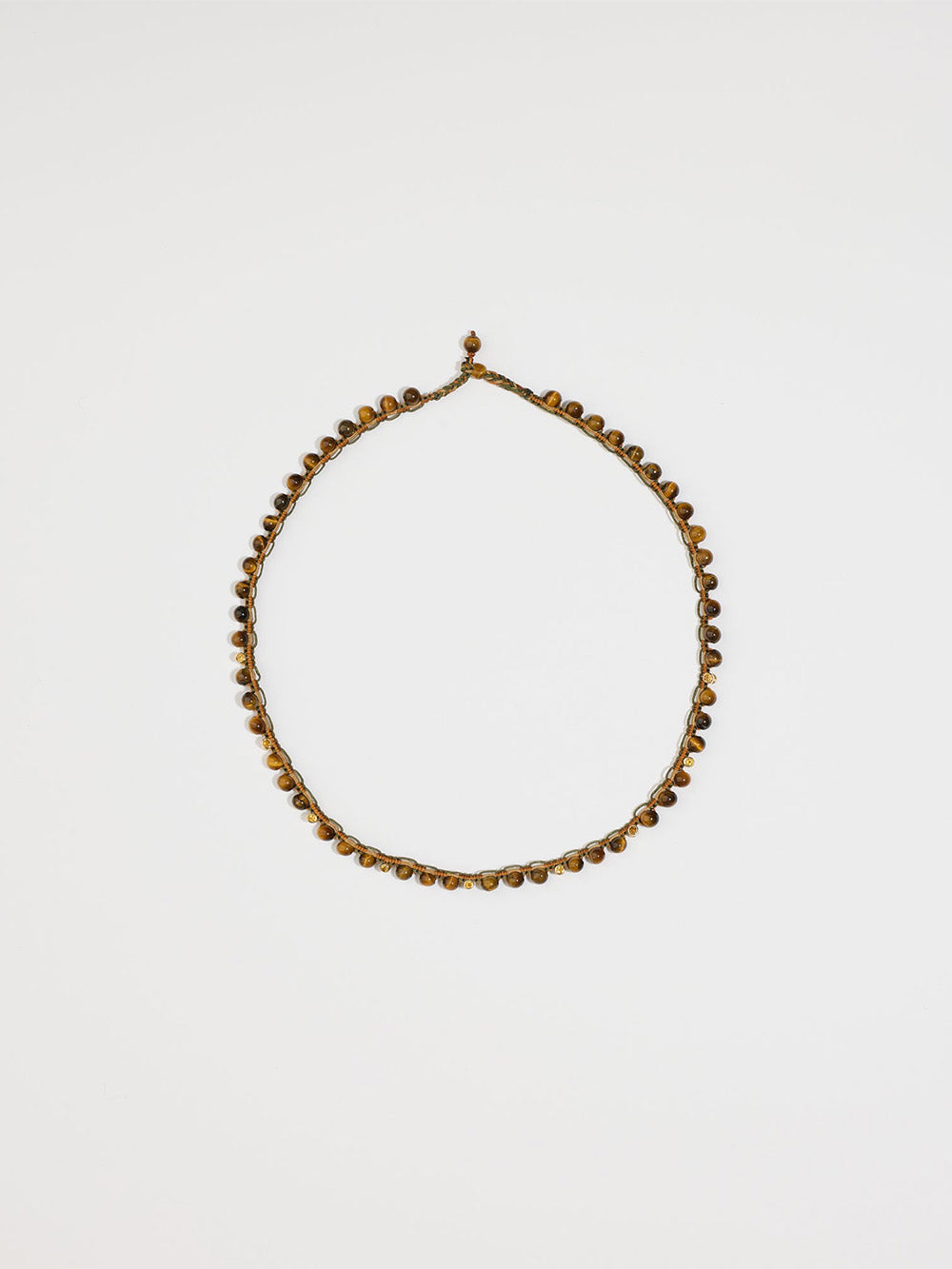 COLLIER MAYA PERLES OEIL-DE-TIGRE