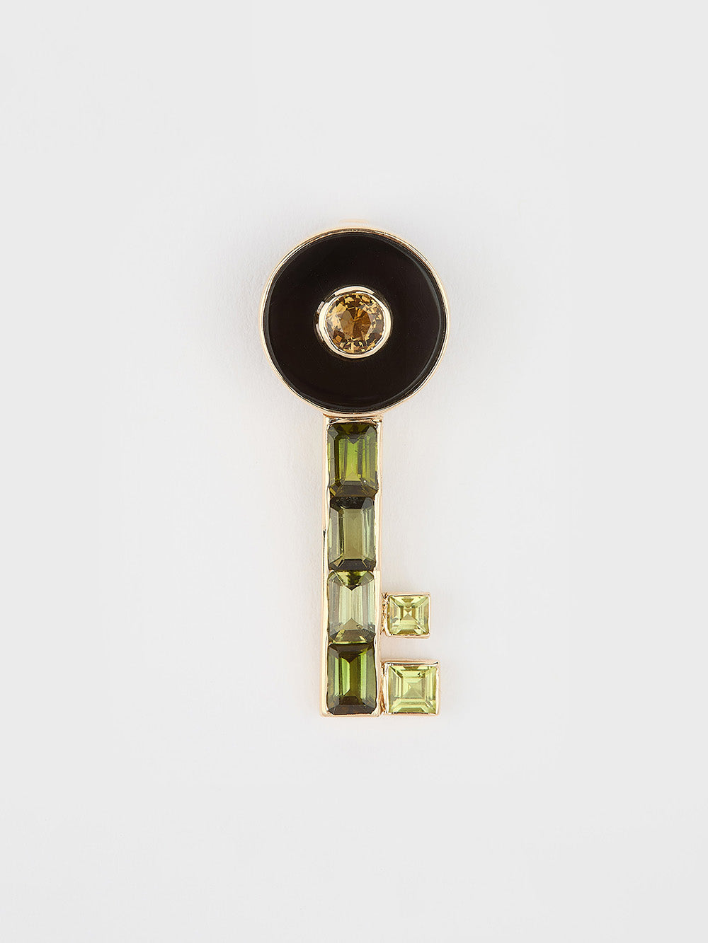 PENDENTIF CLÉ TOURMALINE VERTE