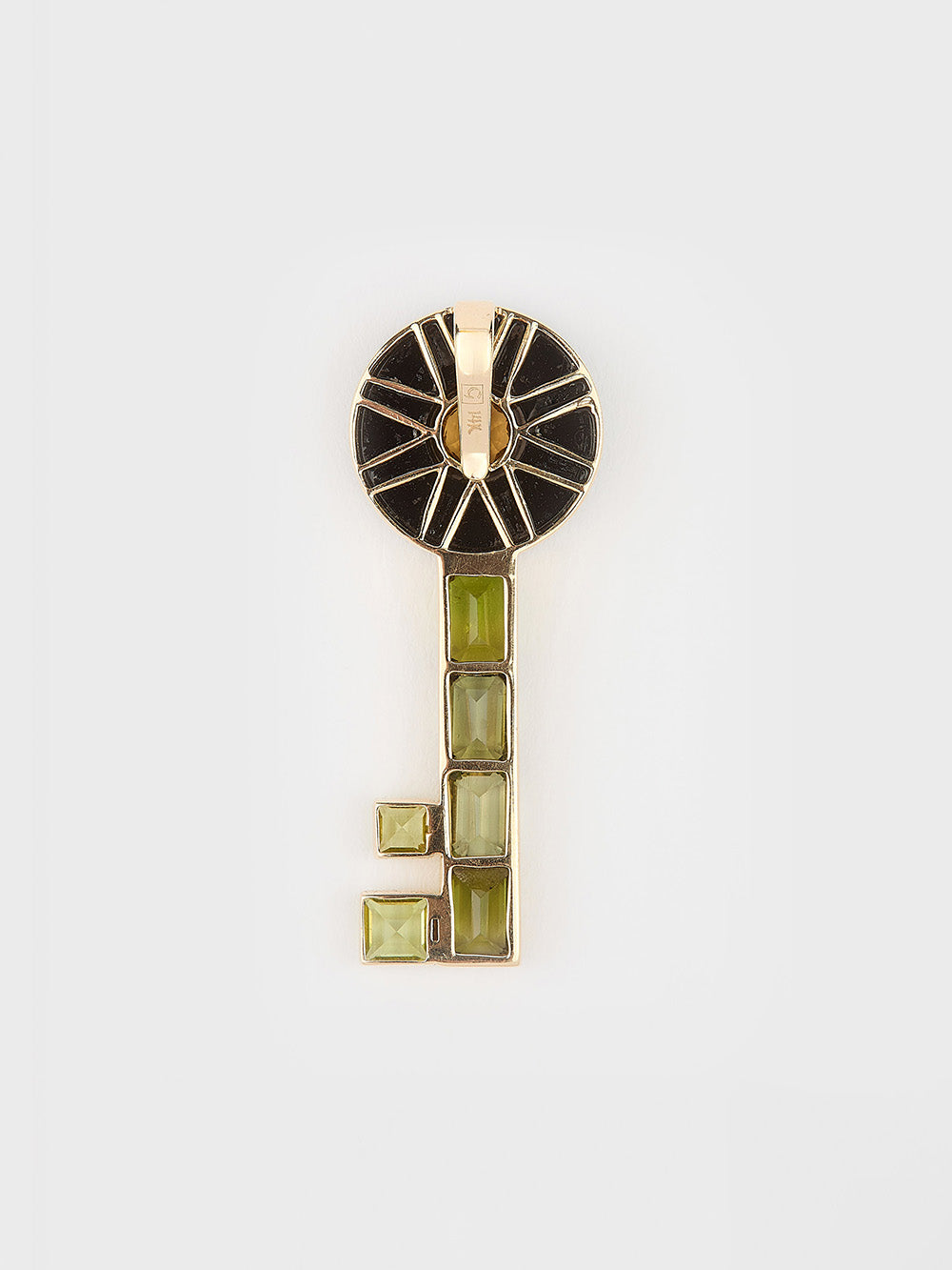 PENDENTIF CLÉ TOURMALINE VERTE