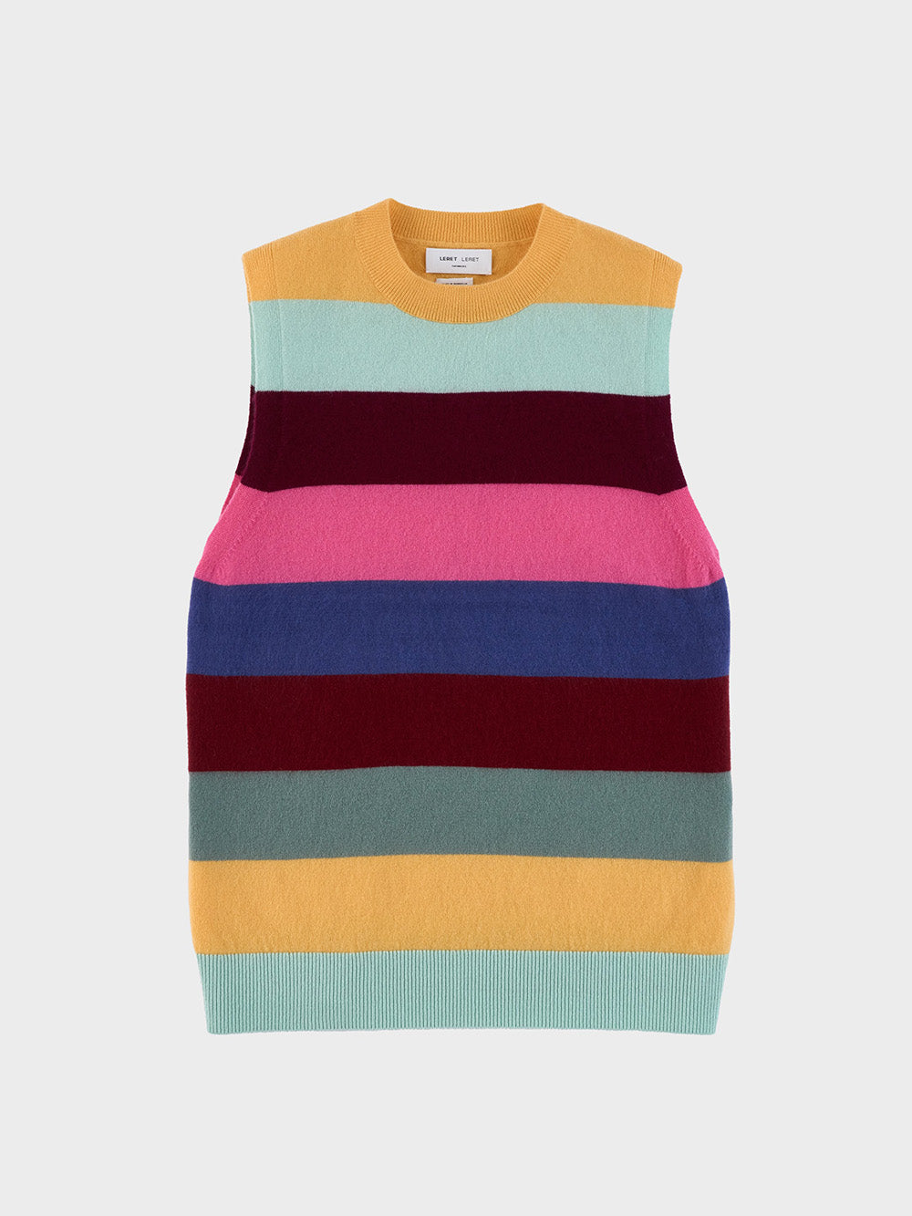 SLEEVELESS ROUND NECK SWEATER