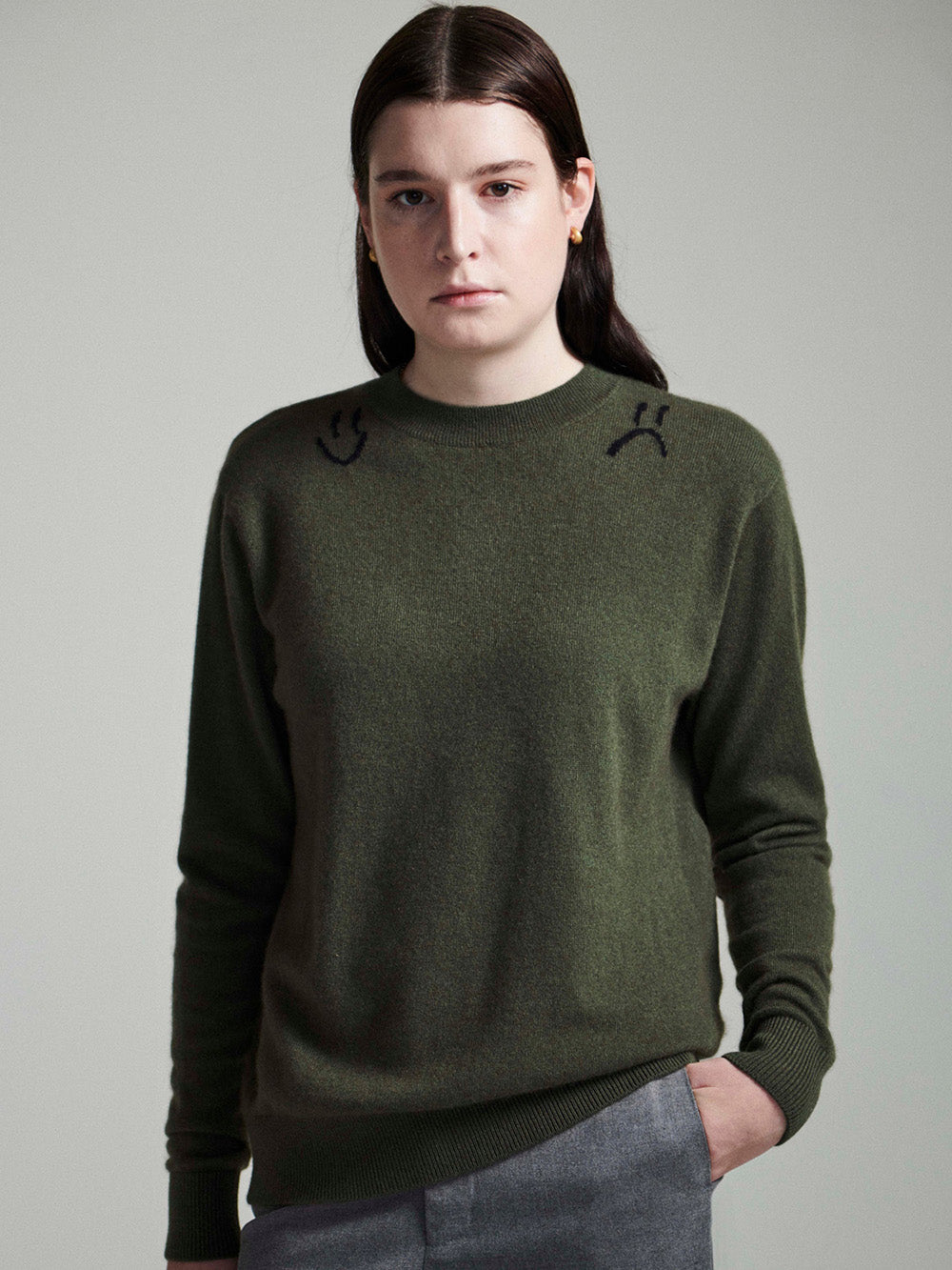 SWEATER #26 SMILEY KHAKI