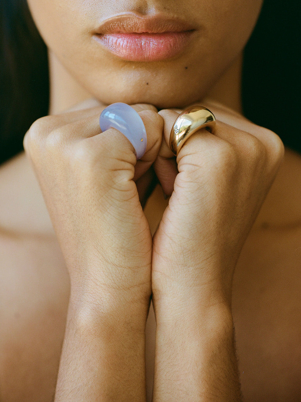 BAGUE EDUARDO STONE GRANDE CHALCÉDOINE