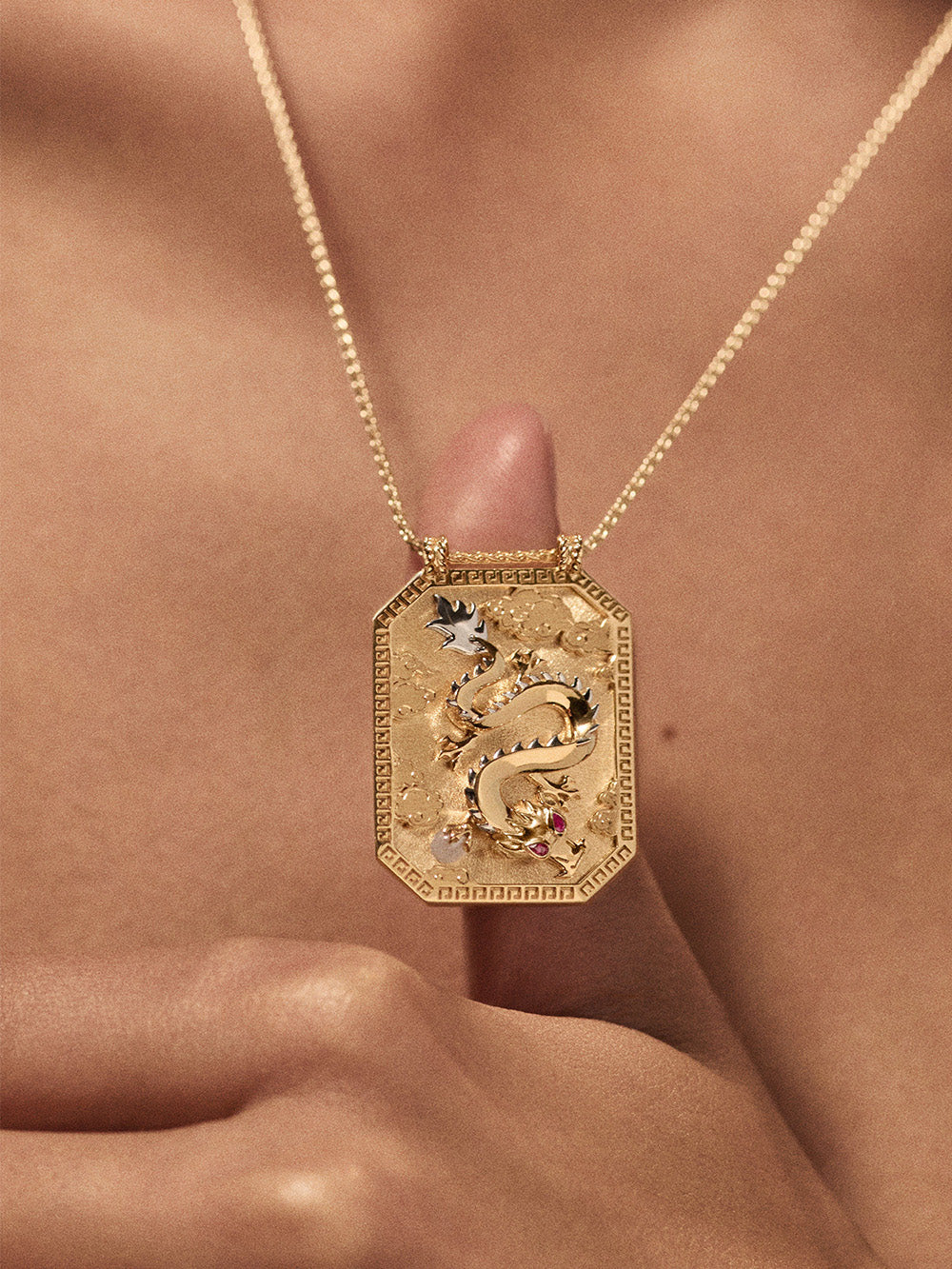 YELLOW GOLD DRAGON SCAPULAR