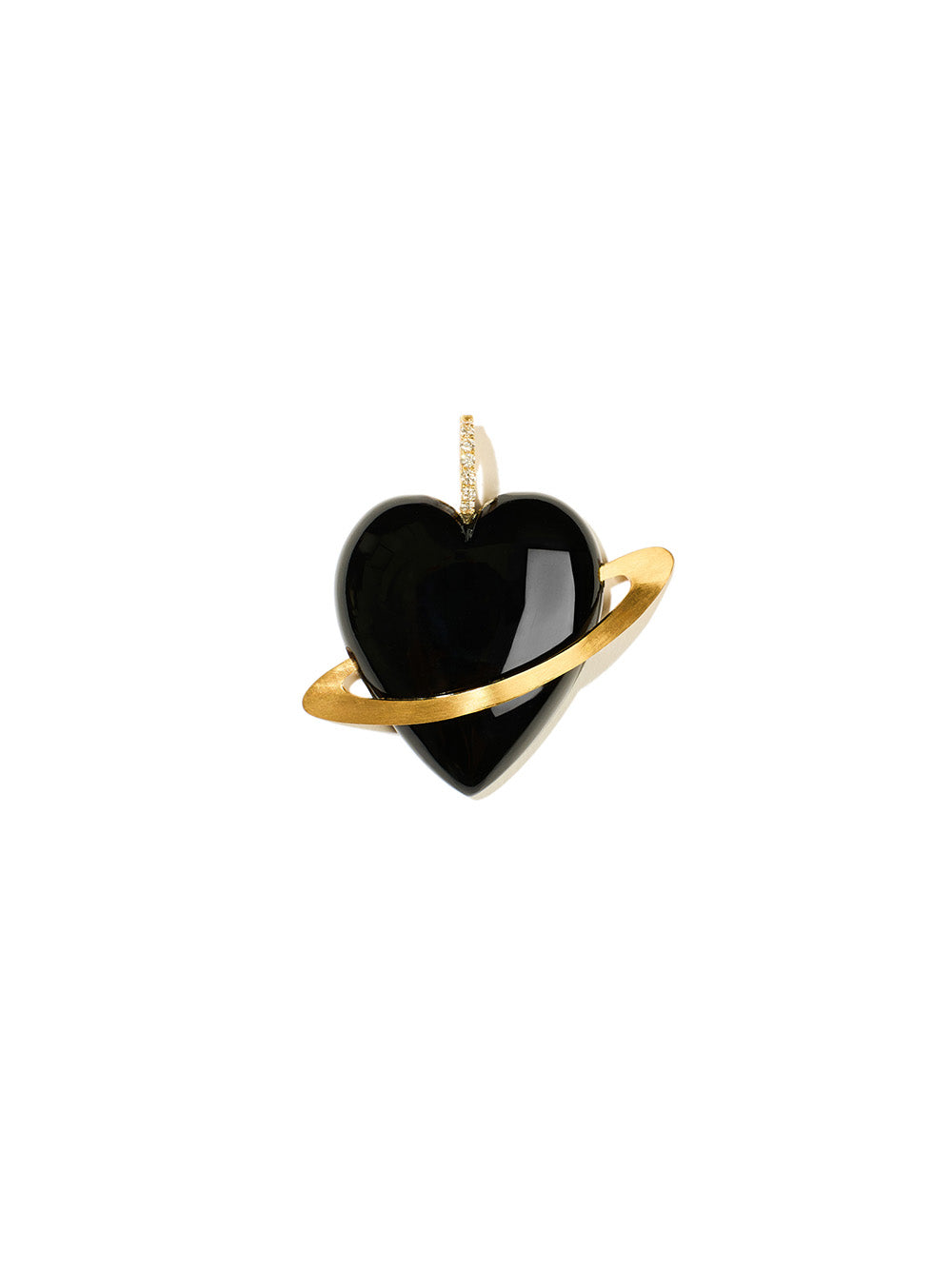 PENDENTIF COEUR SATURNE