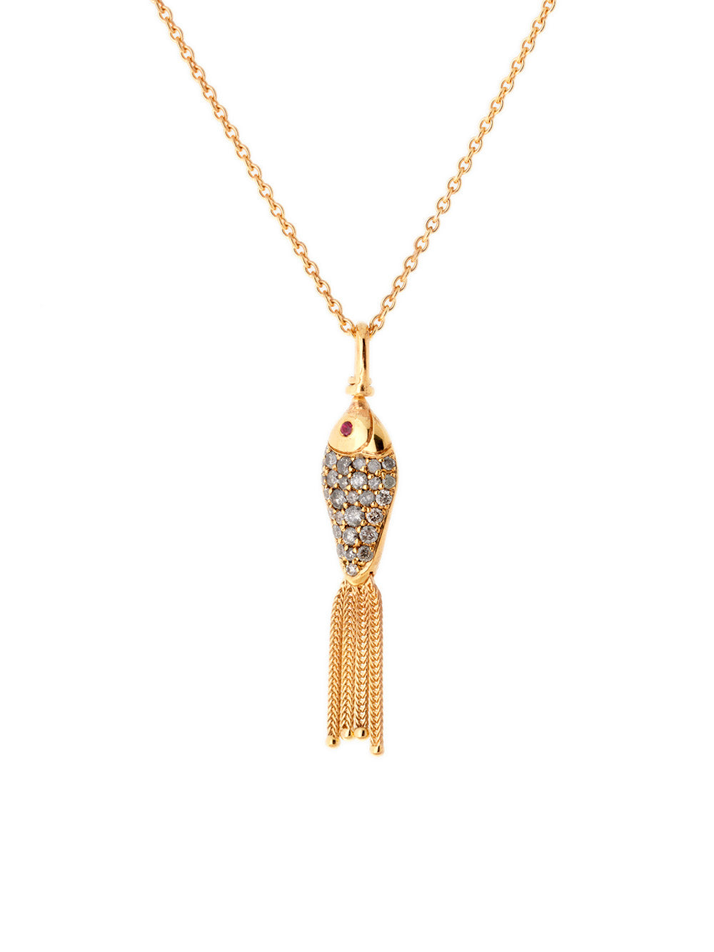 COLLIER POISSON PÉTROLE & DIAMANT