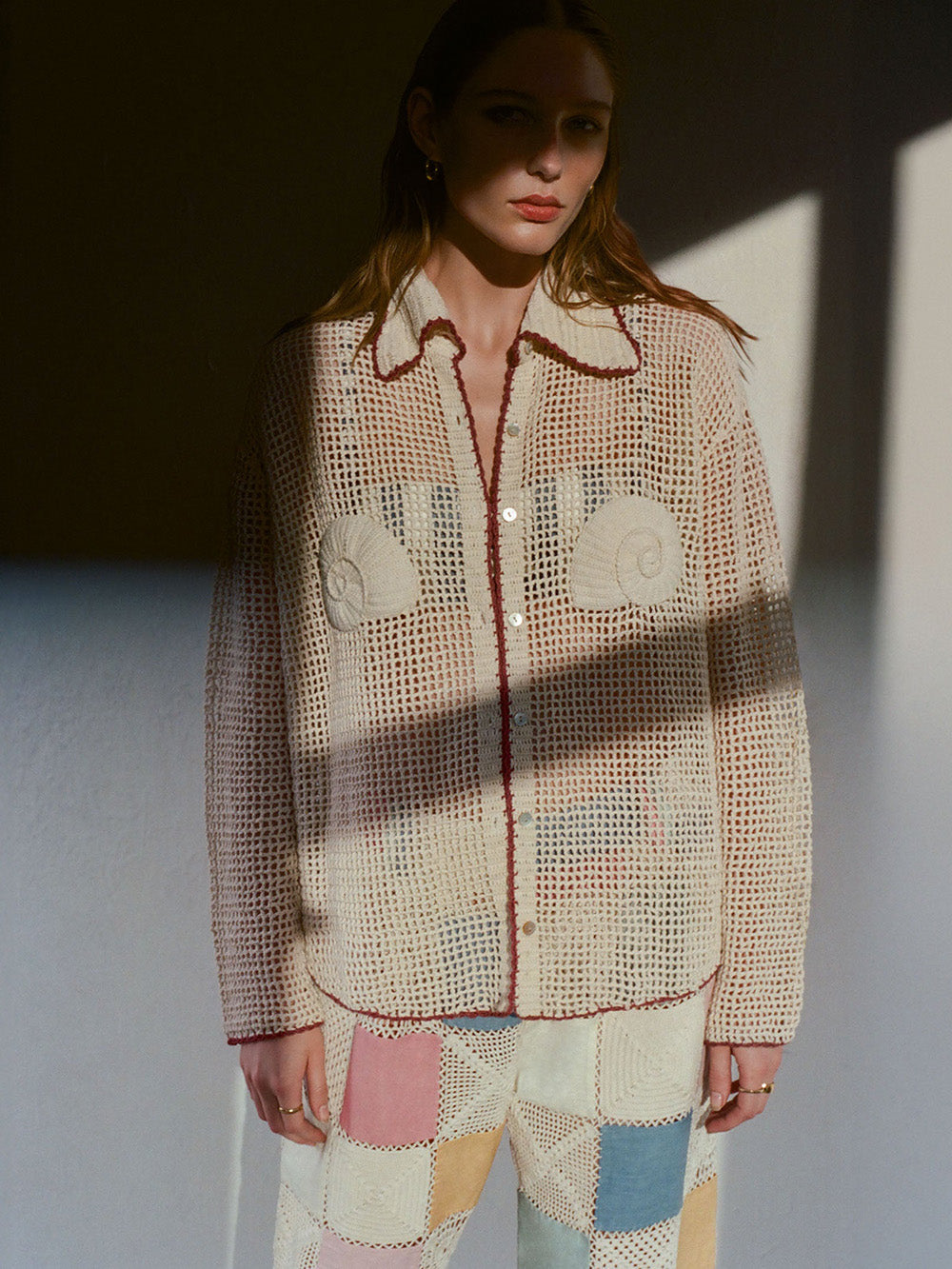 EMERY NAUTILUS CROCHET SHIRT