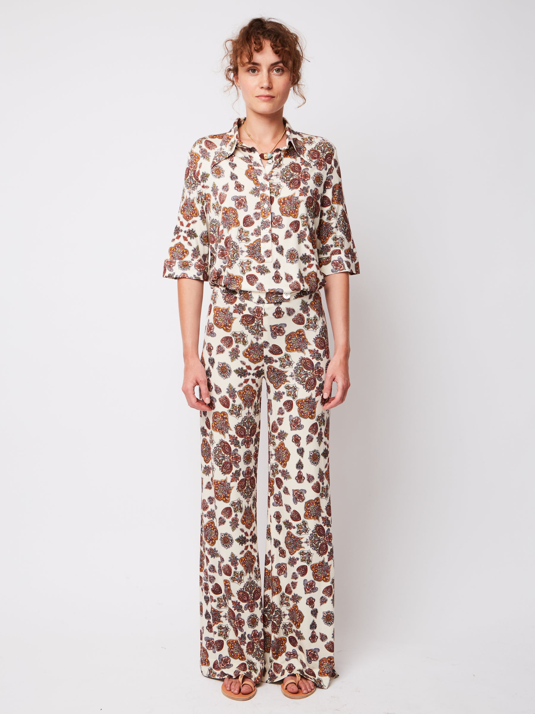 GIUDECCA CHIC ECRU TROUSERS