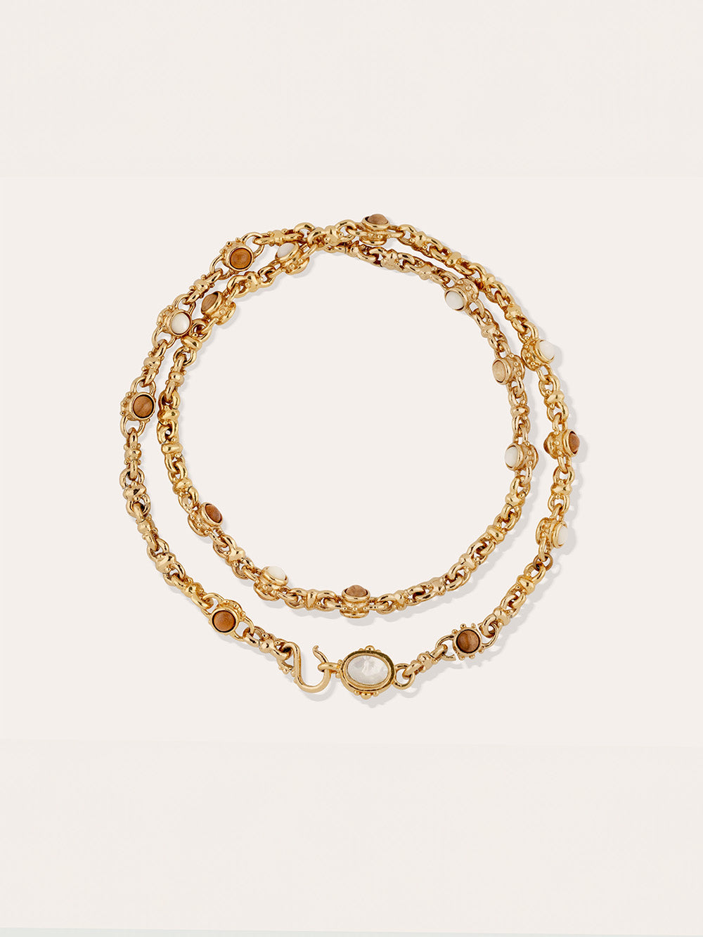 AMARANTH WOOD & MOTHER-OF-PEARL NECKLACE