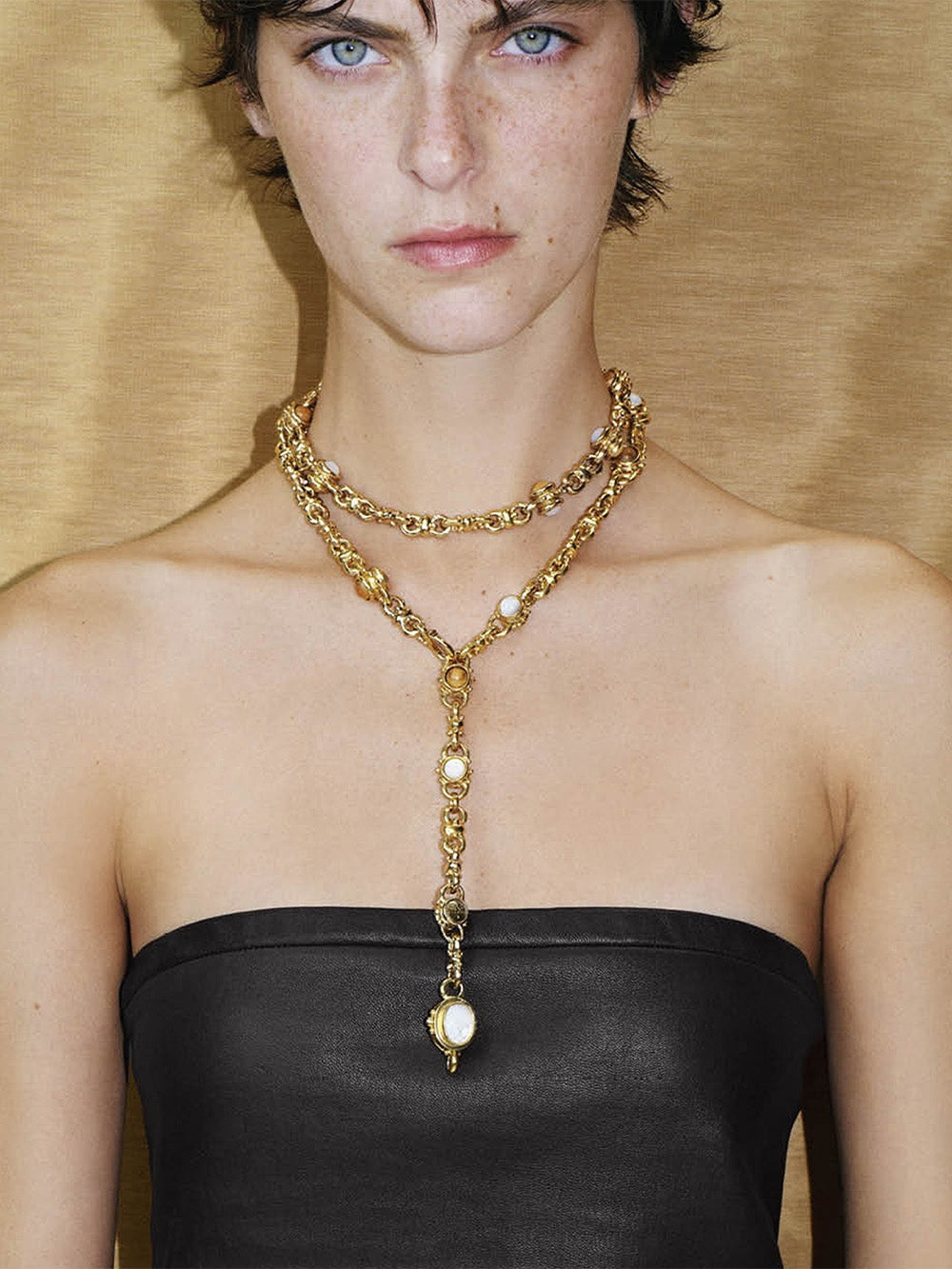 SAUTOIR AMARANTE BOIS & NACRE