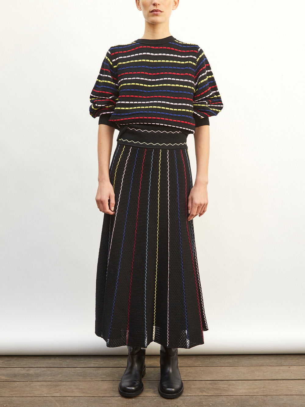 JUPE FRAGOLA NOIR MULTI