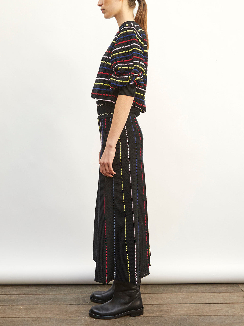 JUPE FRAGOLA NOIR MULTI