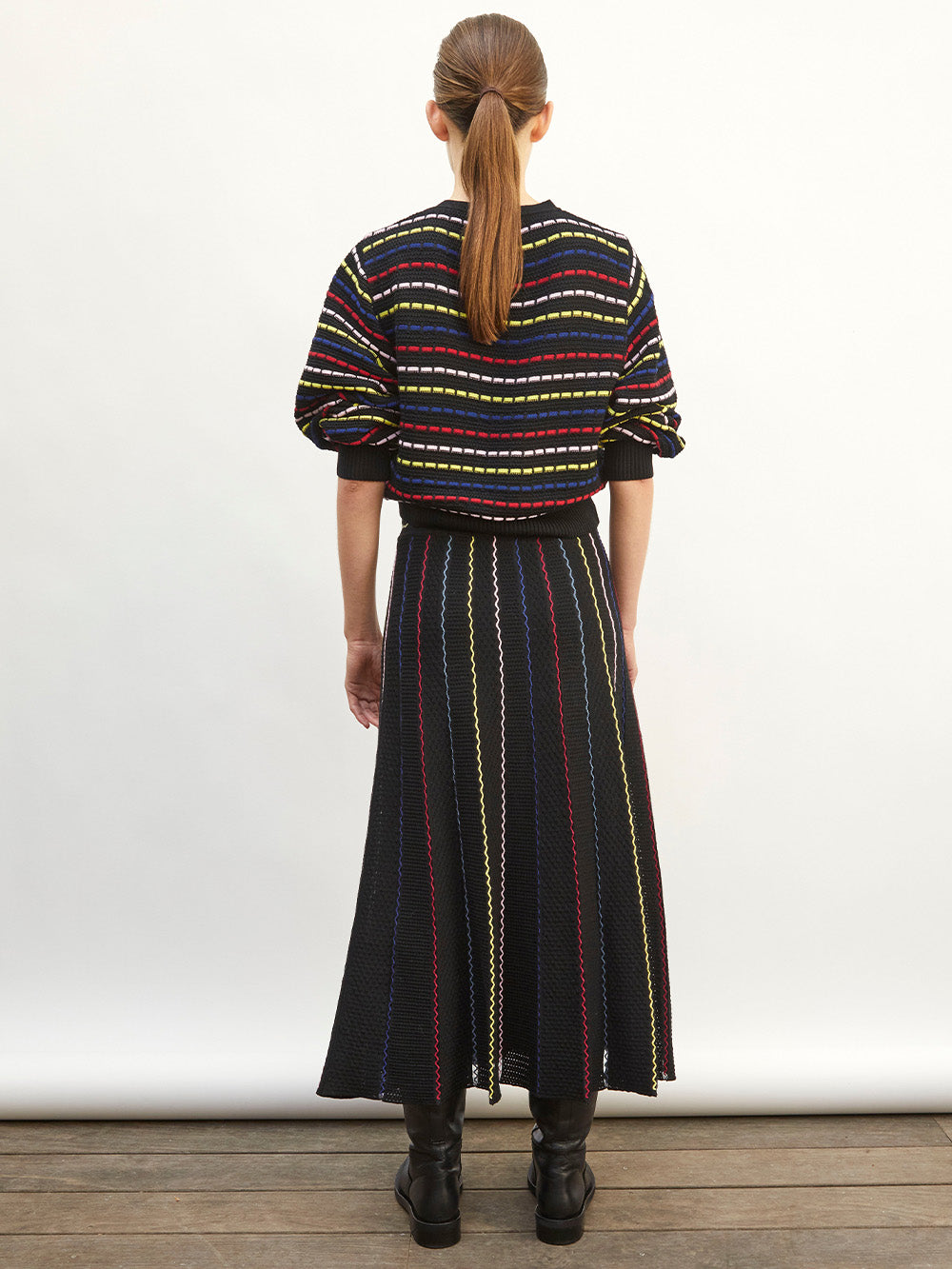 JUPE FRAGOLA NOIR MULTI
