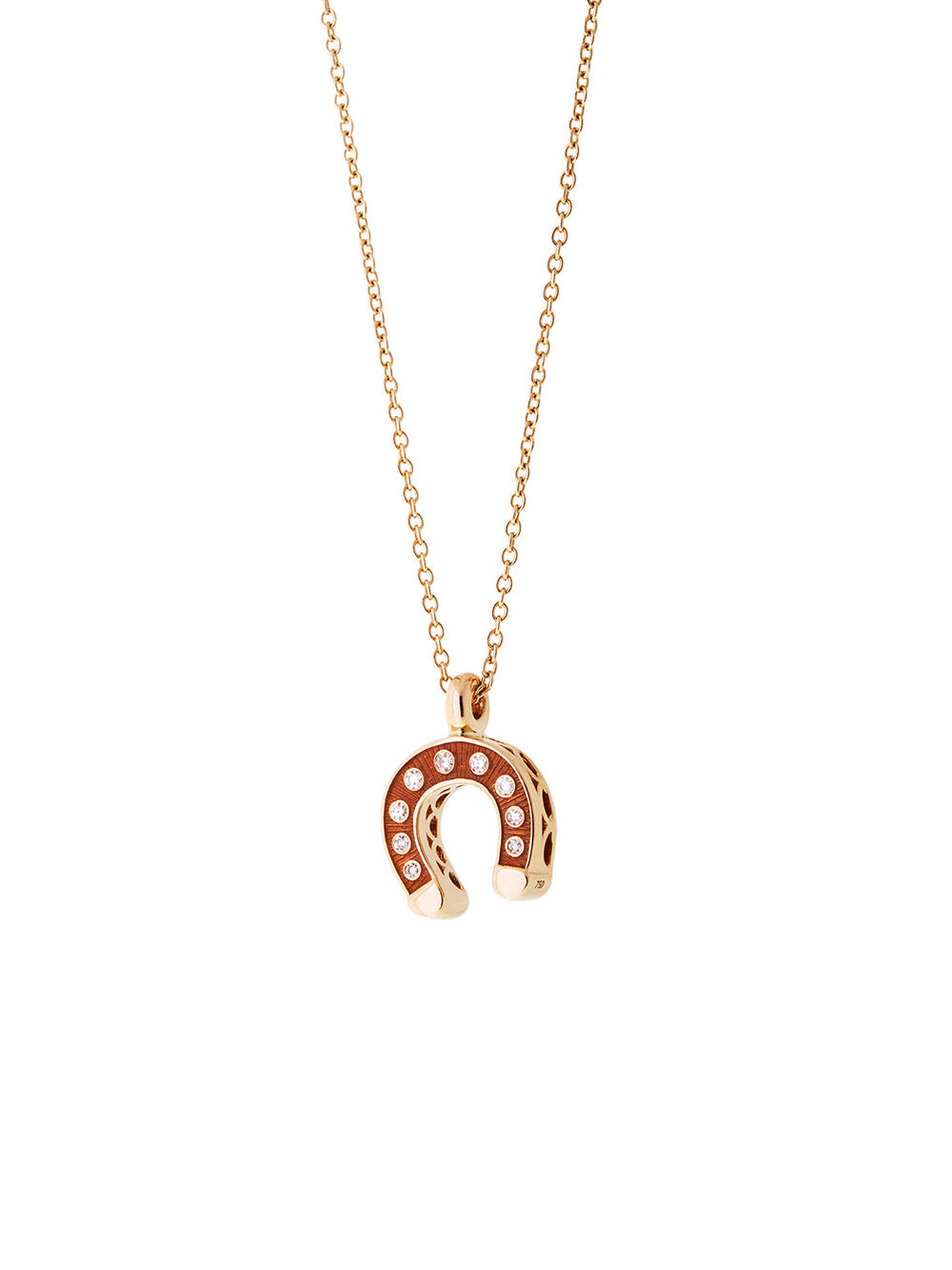 ORANGE HORSESHOE PENDANT