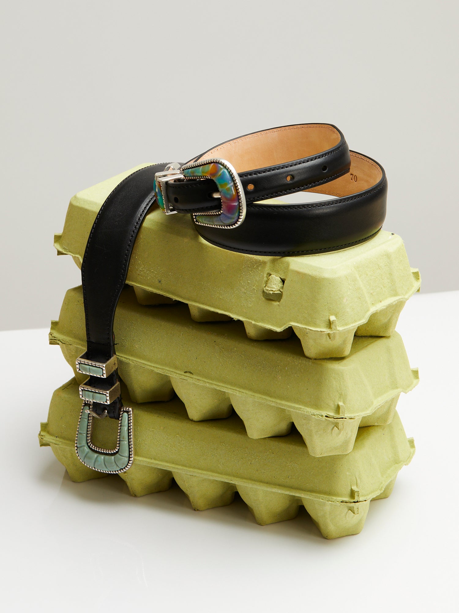 CEINTURE CRAZY EXCLU ARGENT & BLACK