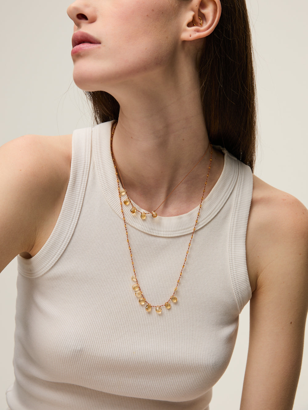 9-DROP CITRINE NECKLACE