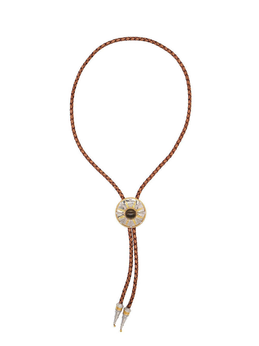LARGE CAMEL BOLO TIE NECKLACE