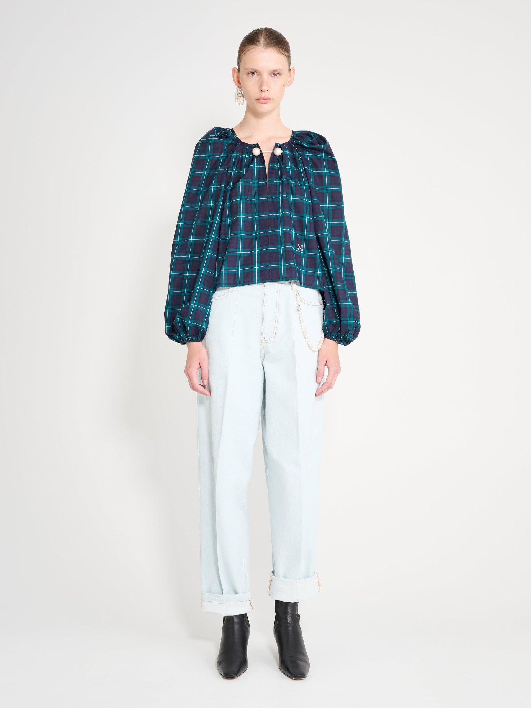 GRAND BAZAAR MINI TARTAN BLOUSE
