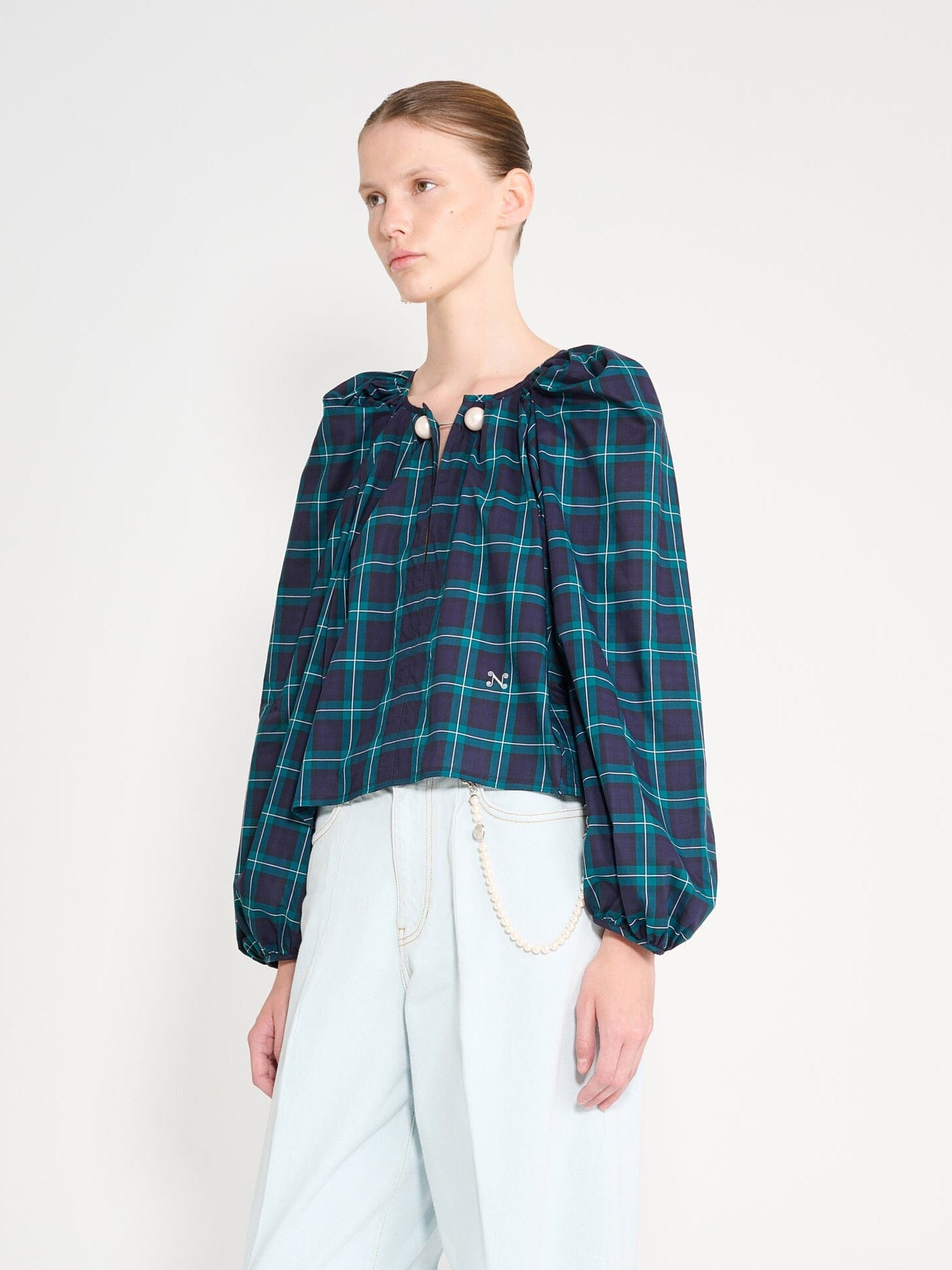 GRAND BAZAAR MINI TARTAN BLOUSE