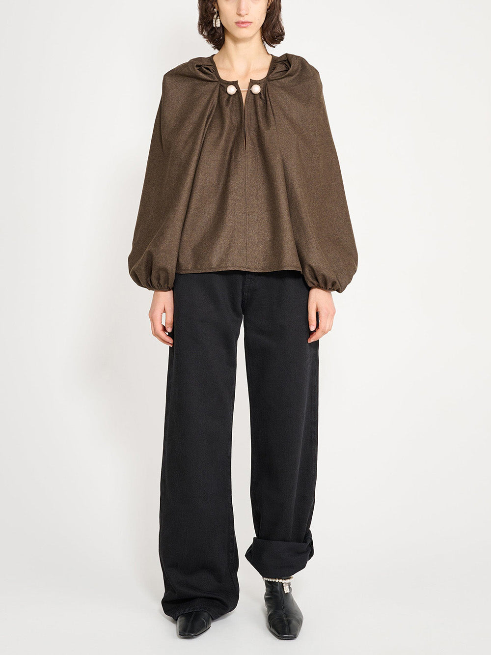 GRAND BAZAAR CHOCOLATE BLOUSE