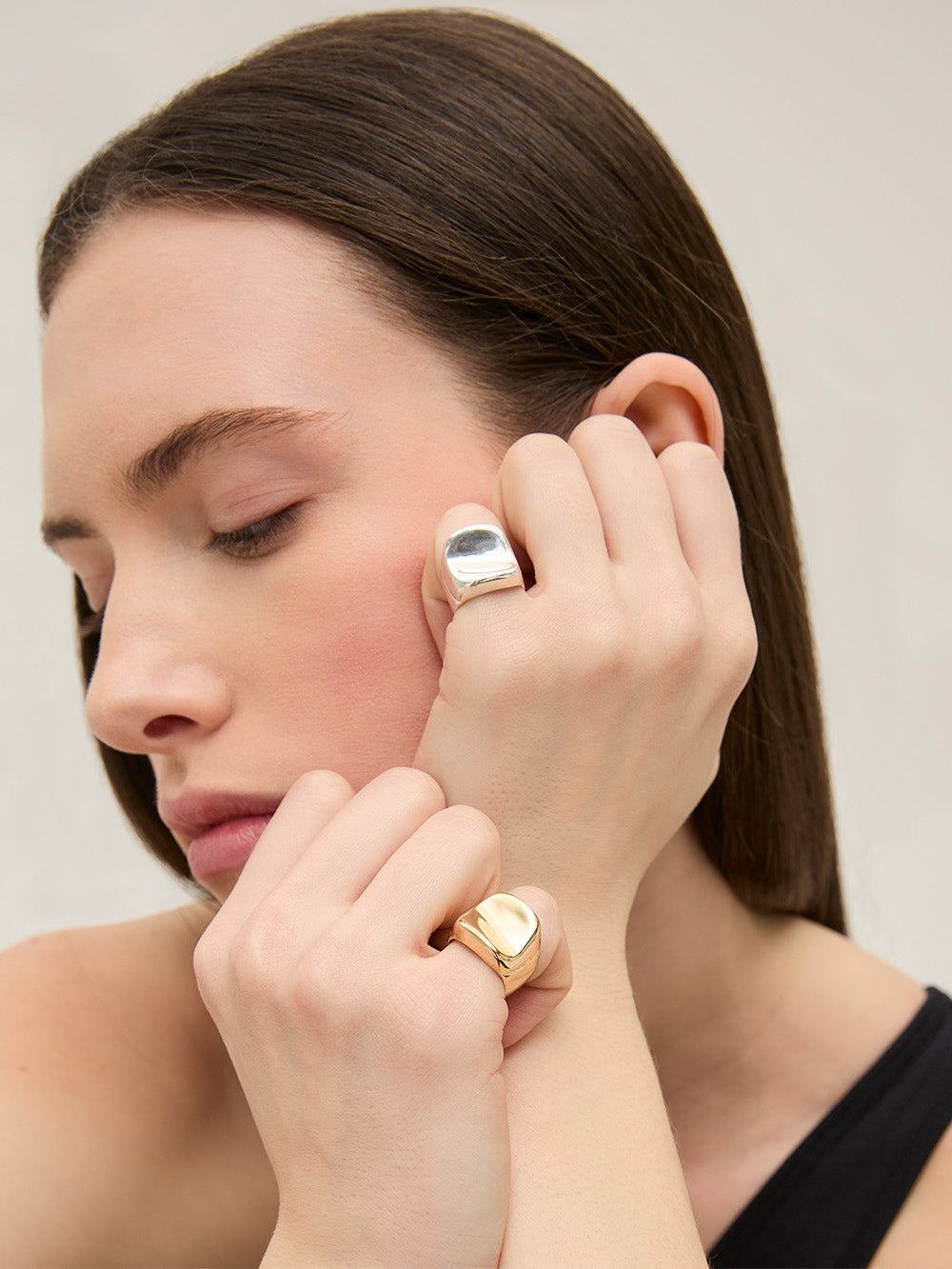 BAGUE SQUARE MINI ARGENT