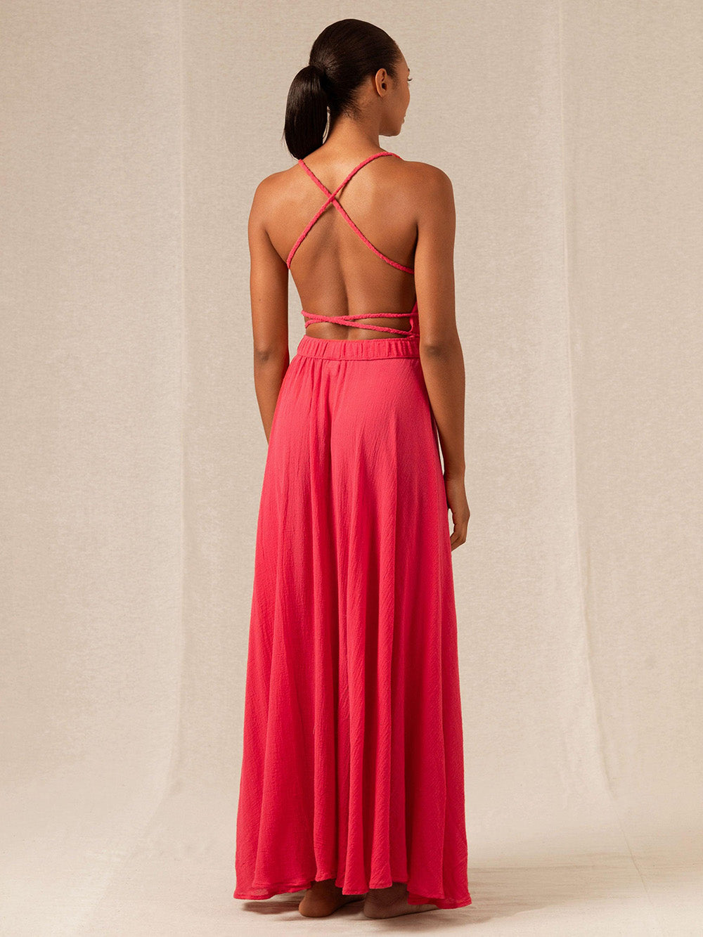 ROBE HERA GAUZE VIRTUAL PINK