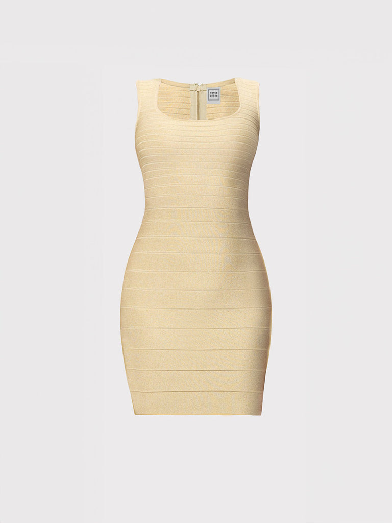 Mirabel Metallic Gold Dress - Dress - Herve Leger - Vtements femme - By Marie Mirabel Metallic Gold Dress - Dress - Herve Leger - Vtements femme - By Marie