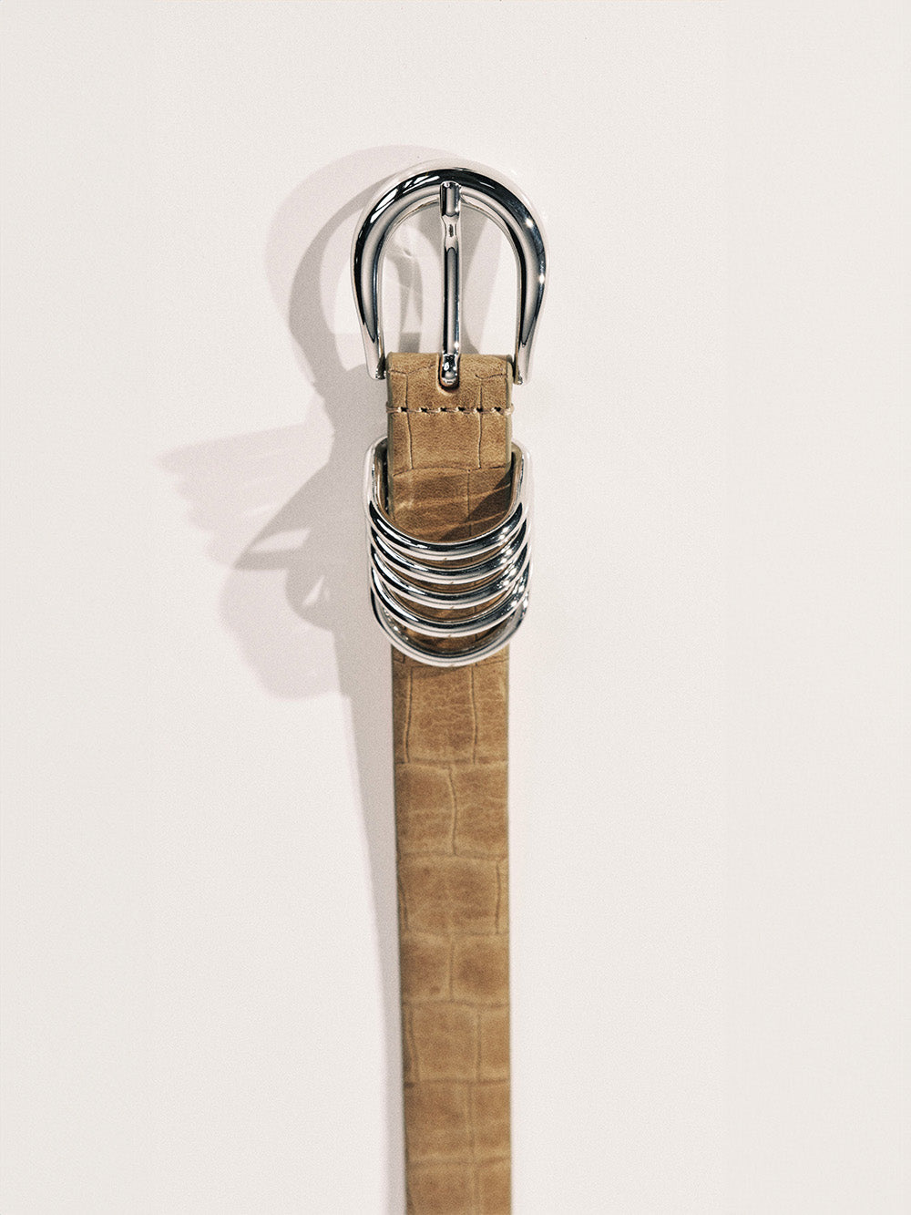 CEINTURE HOLLYHOCK SILVER CHAI ALLIGATOR