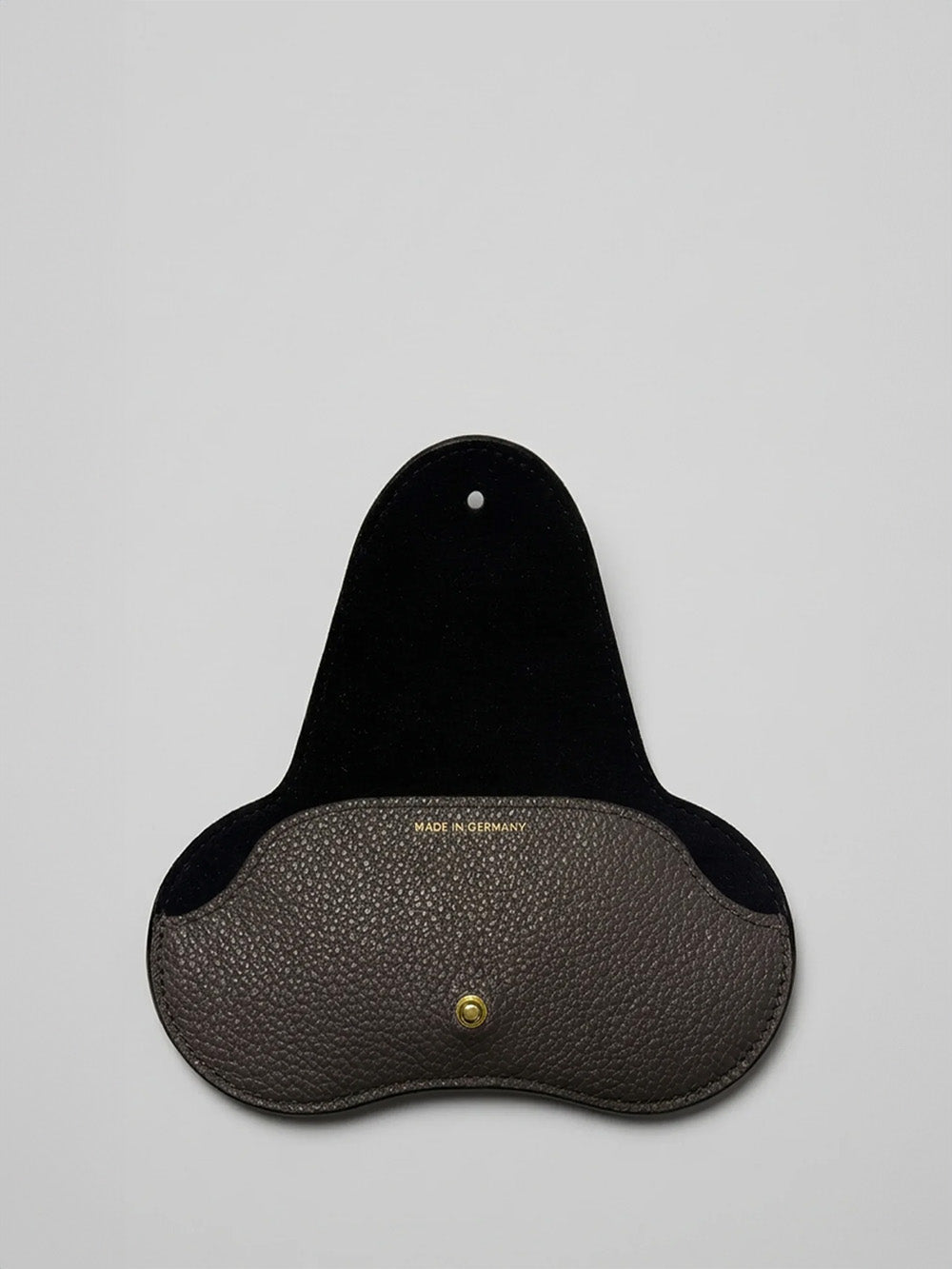 LIZARD ASPHALT LEATHER GLASSES CASE