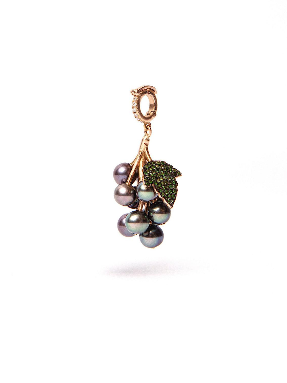 PENDENTIF RAISON PERLES DE TAHITI & TSAVORITES