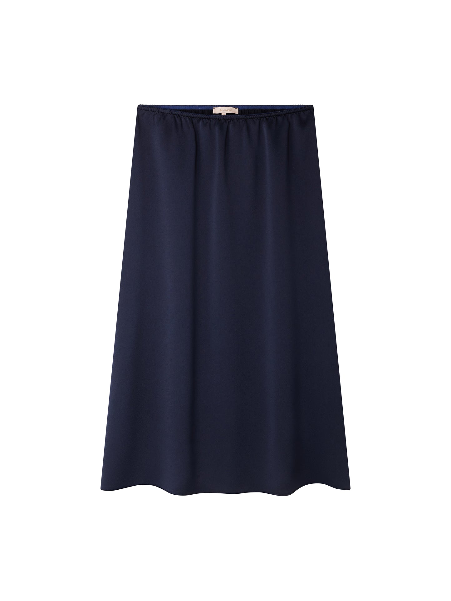 NAVY LINGERIE SATIN SKIRT