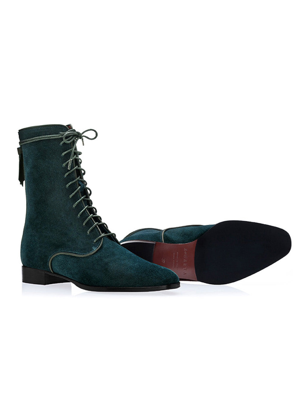 L'AUDACE FOREST GREEN ANKLE BOOTS