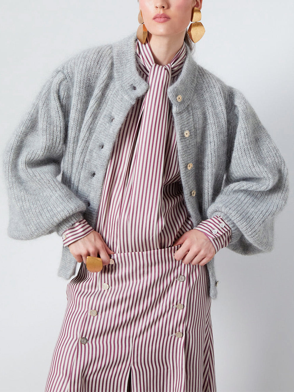 LEANDRA GREY CARDIGAN