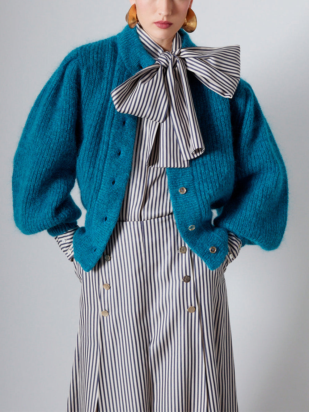 LEANDRA TEAL CARDIGAN