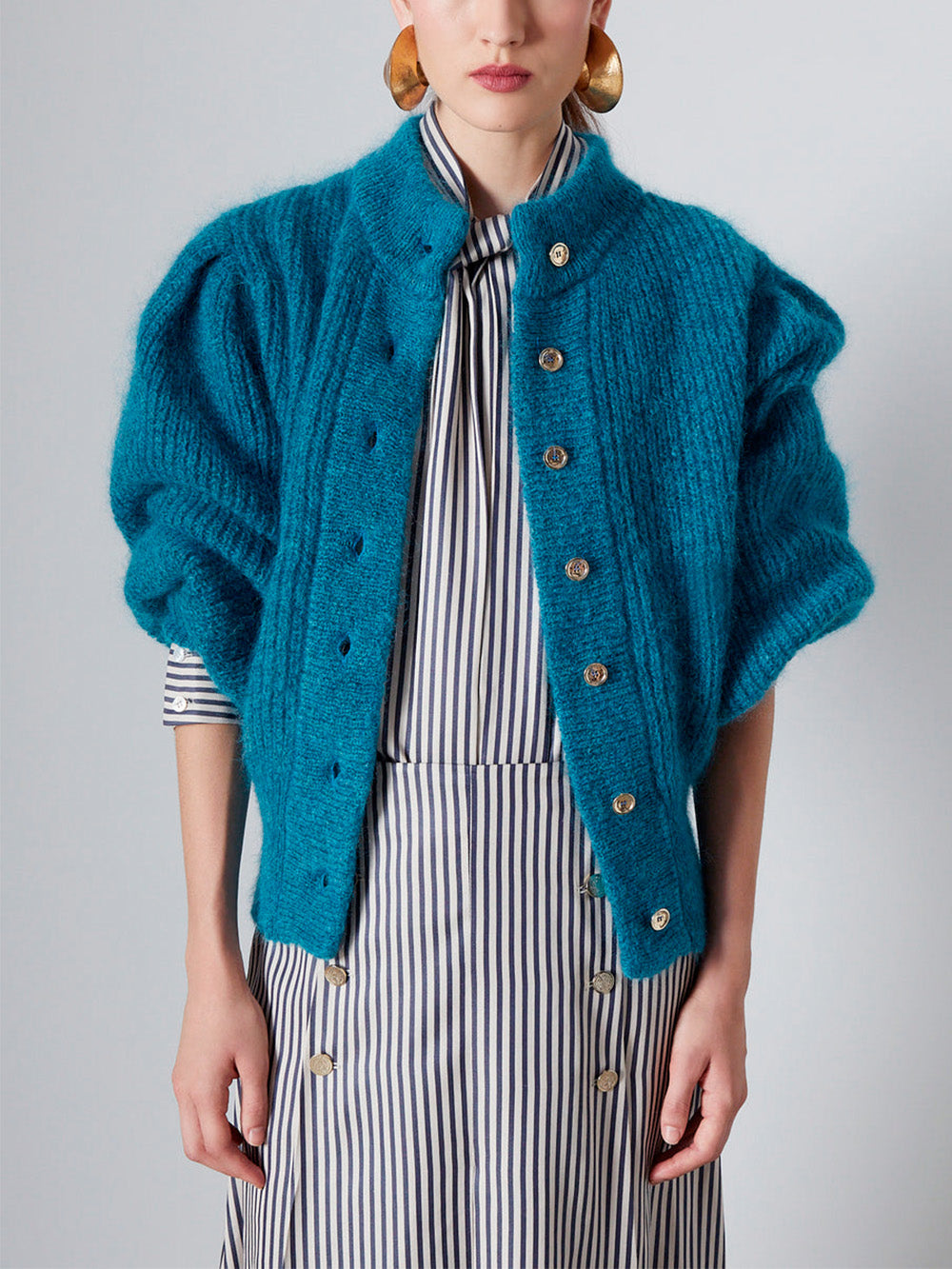 LEANDRA TEAL CARDIGAN