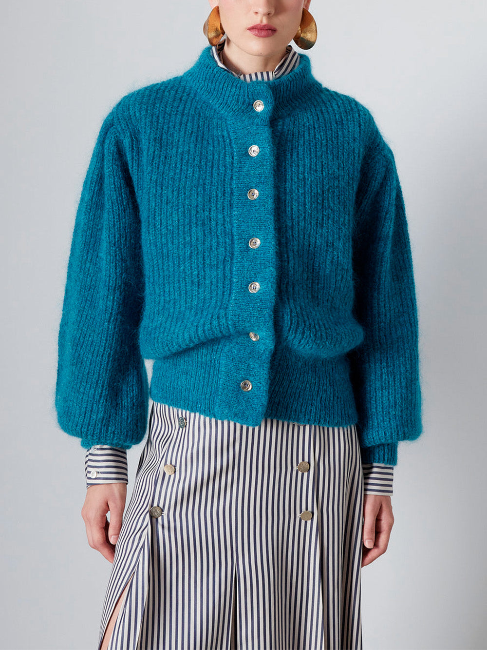 LEANDRA TEAL CARDIGAN