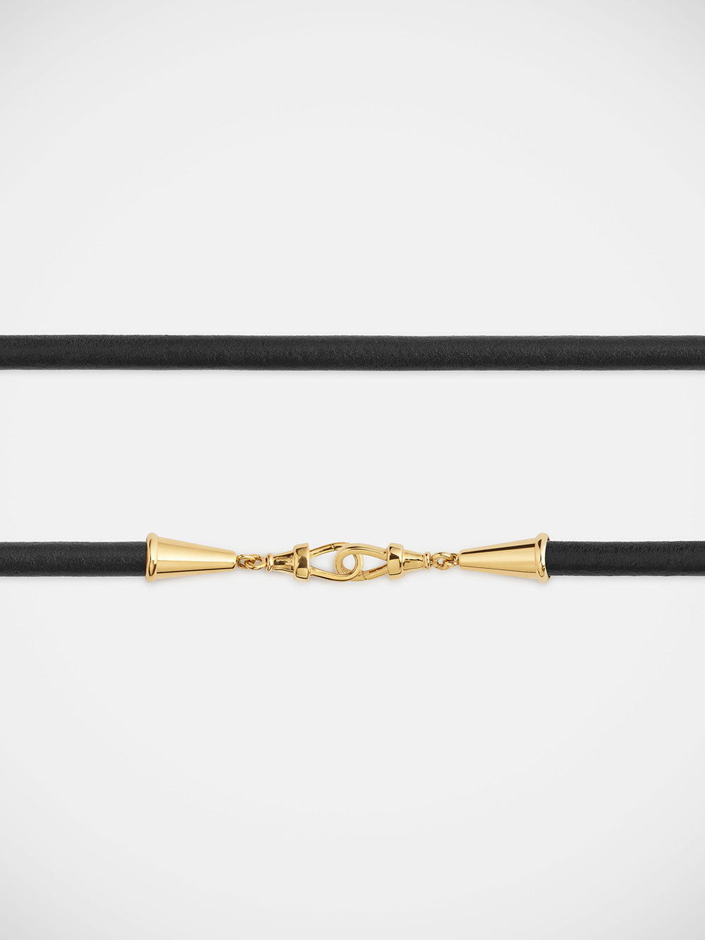 BLACK LEATHER LASSO TIE