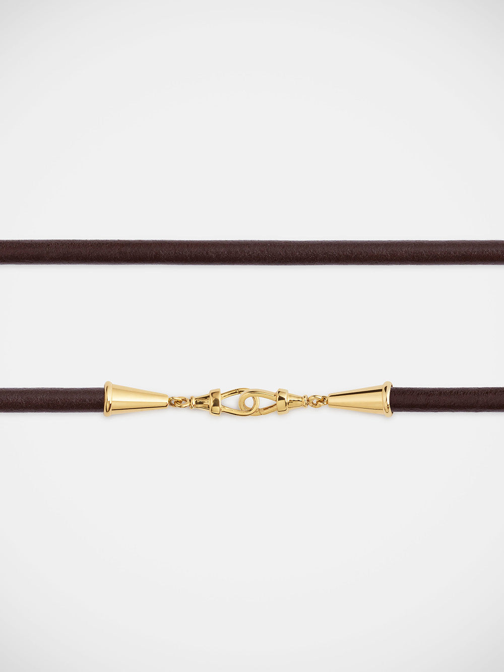 BROWN LEATHER LASSO TIE